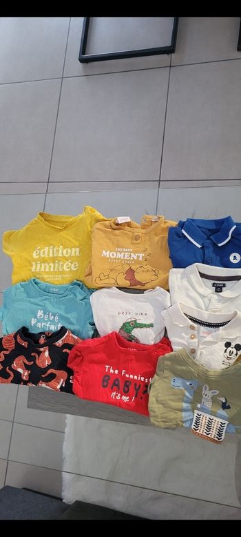 Lot tee-shirt 10 manche courte 6 mois
