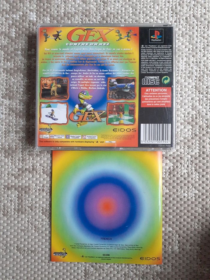Playstation 1 ps1 gex contre dr rez - photo numéro 2