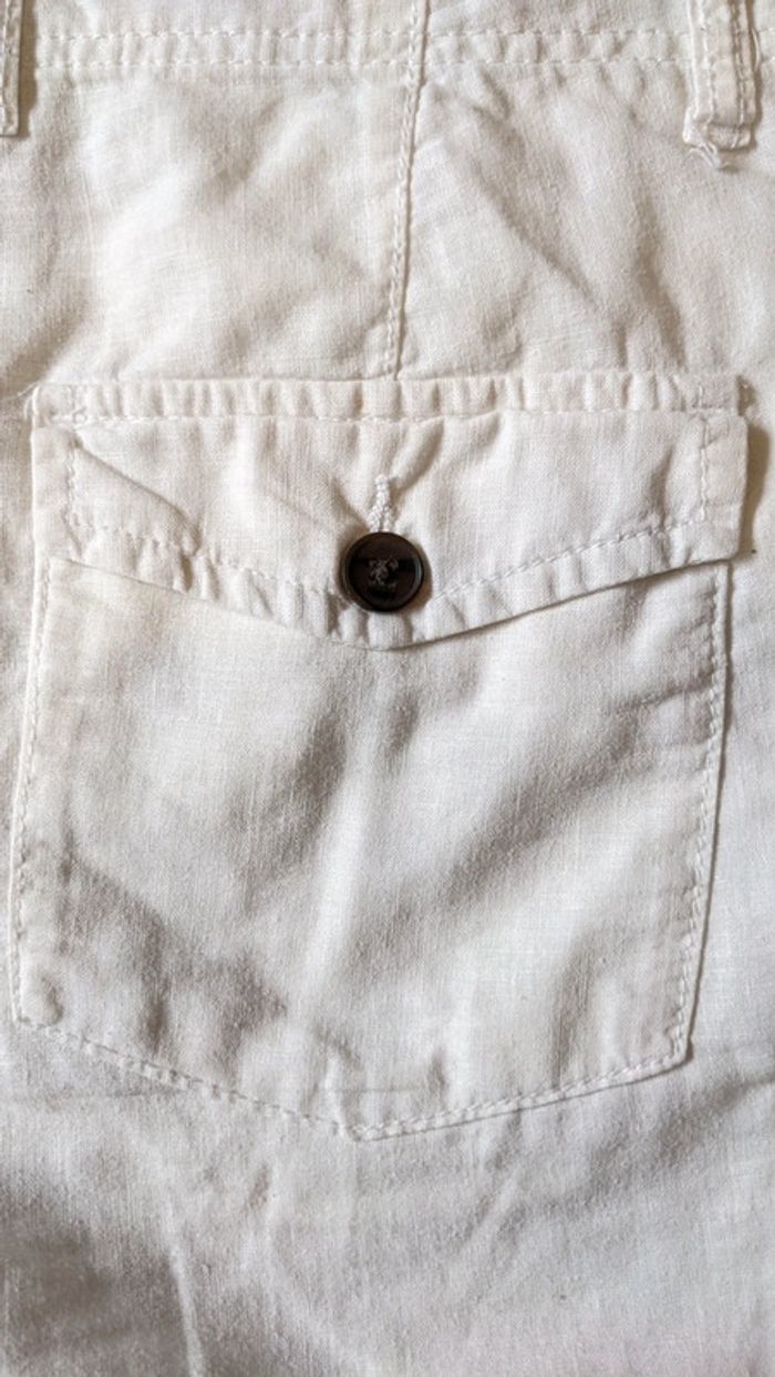 Pantalon en Toile Blanc 40 - photo numéro 8