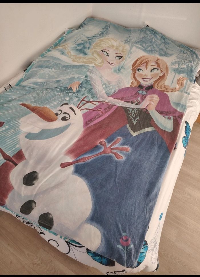 1 housse de couette et taie 1 taie d'oreiller la reine des neige - photo numéro 2