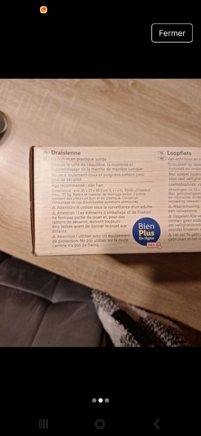 Draisienne en bois - photo numéro 2