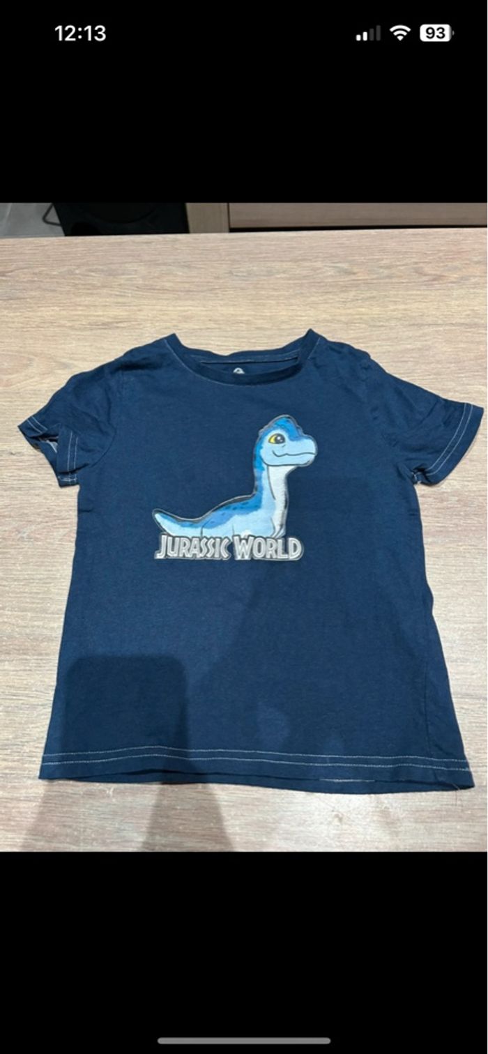 Teeshirt manches courtes bleu marine jur assic world 5 ans - photo numéro 3