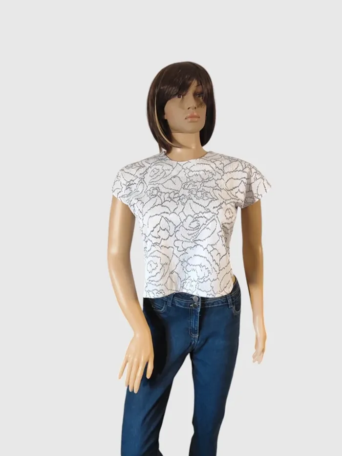 T-shirt Damart blanc, taille 38 - photo numéro 2