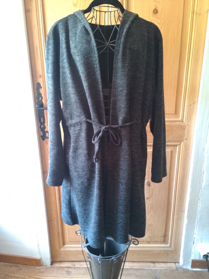 Veste à capuche gris chiné - photo numéro 4