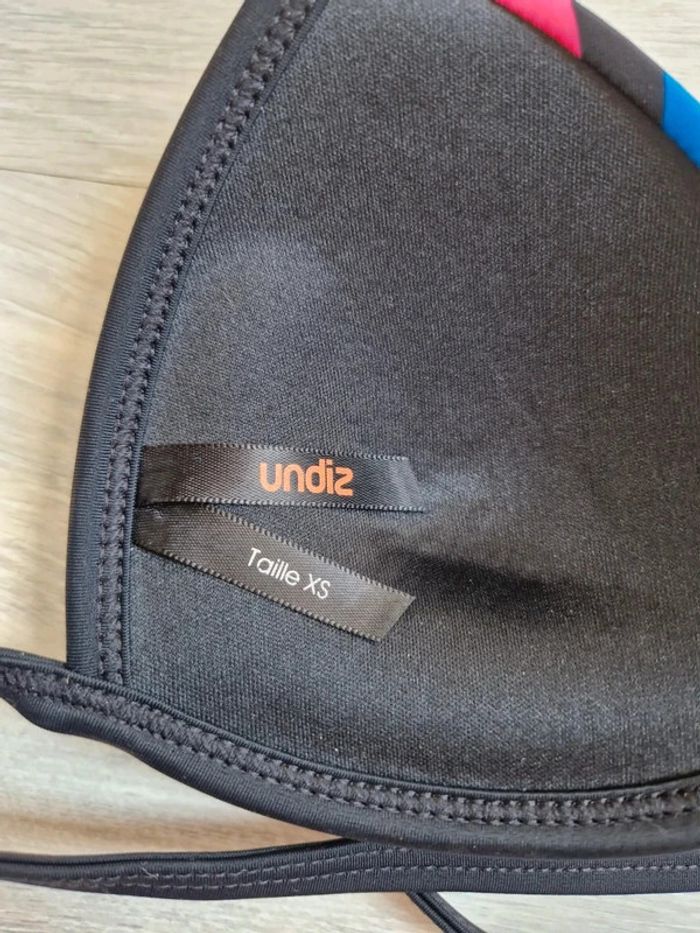 Maillot de bain bikini 2 pièces Undiz XS neuf haut rembourré rayé - photo numéro 5