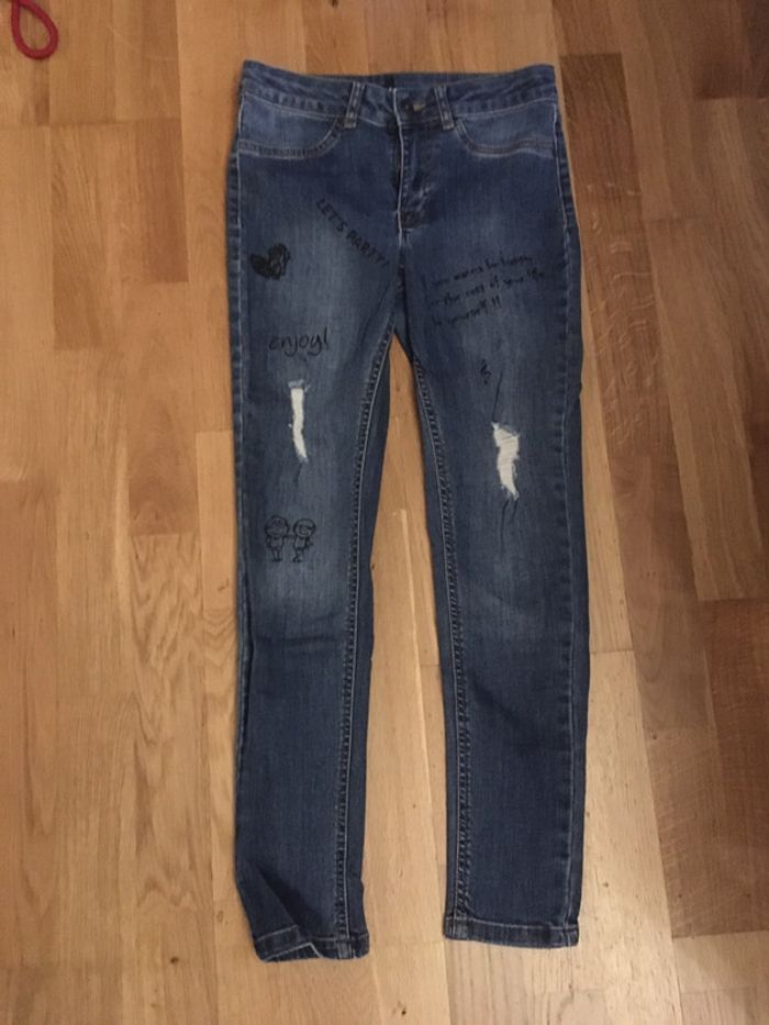 Beau jeans slim à motifs calzedonia xs - photo numéro 2
