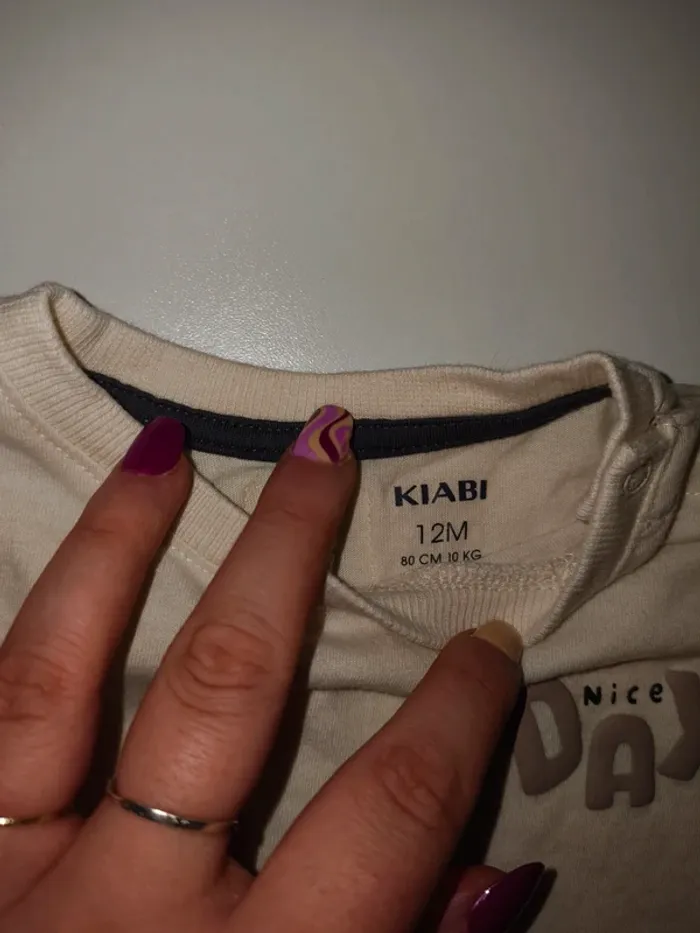 T-shirt Kiabi 12 mois neuf sans étiquette - photo numéro 3