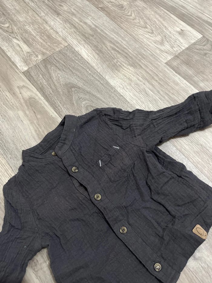 Chemise noir taille 6 mois - photo numéro 2