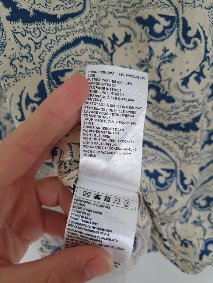 Blouse ba&sh à motifs taille 1 viscose et soie - photo numéro 10