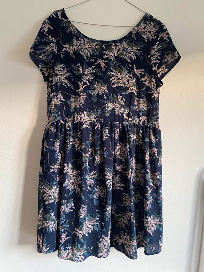Robe fleurie bleue marine S/M it Hippie