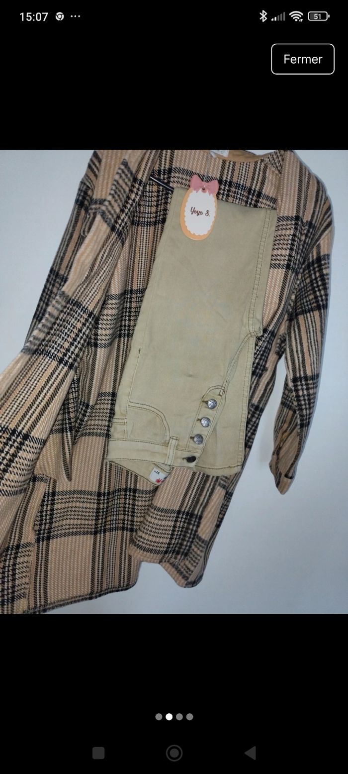 Ensemble fille jean jennyfer 32 veste 12 ans - photo numéro 2