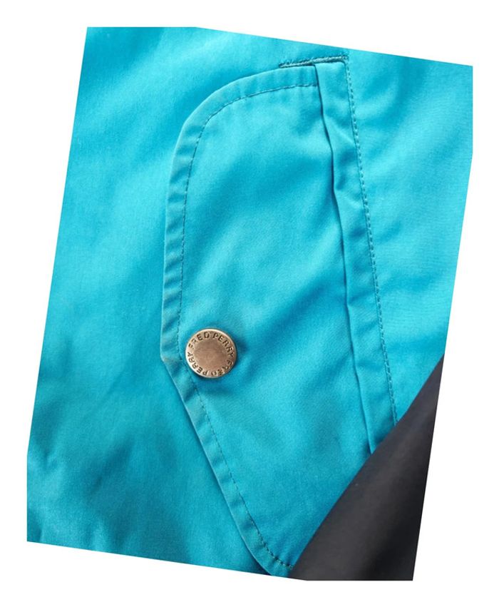 Veste Bomber Fred Perry Authentique - T.M - Bleu/Anthracite - - photo numéro 2