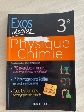 Livre Exos Résolus – Physique‑Chimie 3e
