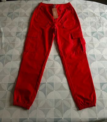 Pantalon cargo femme rouge 34 / XS - Shein - Neuf avec étiquette