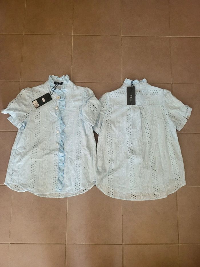 Lot de 2 chemises bleues Taille S - photo numéro 2