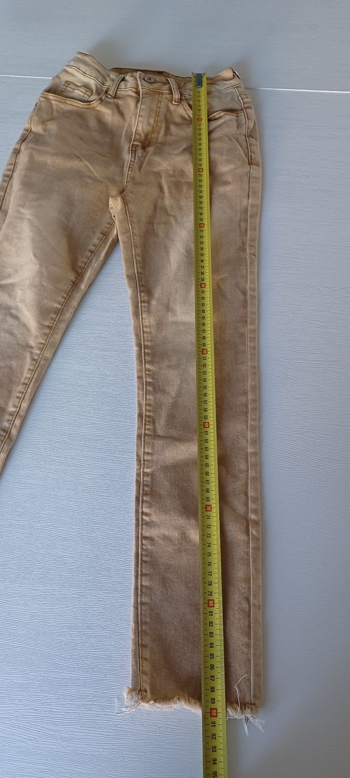 Pantalon femme jeans élastique taille s - photo numéro 7