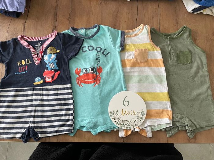 Lot de 4 Combishort 6 mois - photo numéro 2