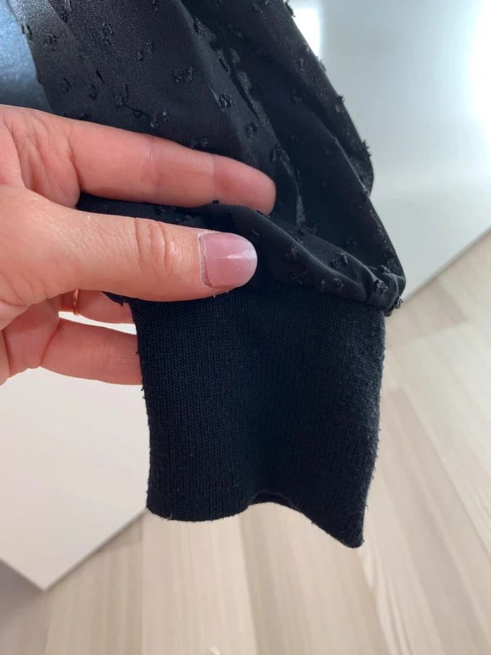 Pull bimatière stradivarius t.S noir tbe - photo numéro 3