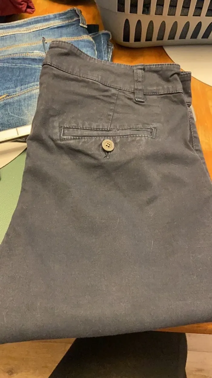 Pantalon tissus bleu marine - photo numéro 5