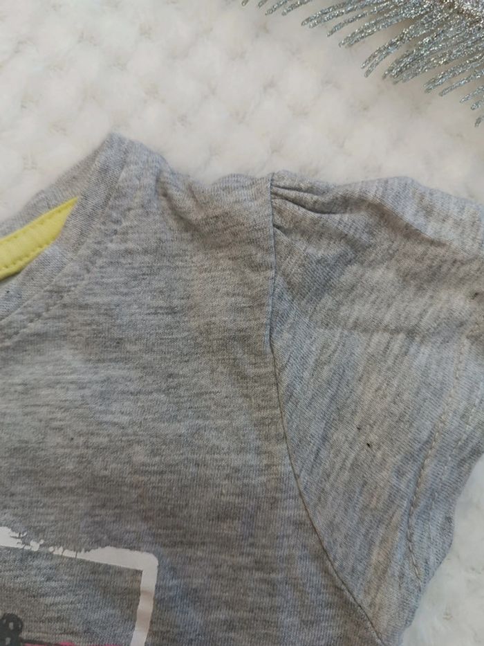 🔸Young Dimension T-shirt MC gris – 12 mois fille 🔸 - photo numéro 3