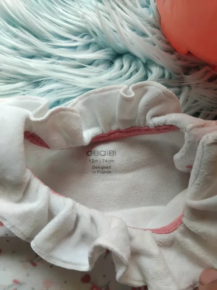 🐦 pyjama fille 12 mois ou grenouillère Obaïbi - photo numéro 3