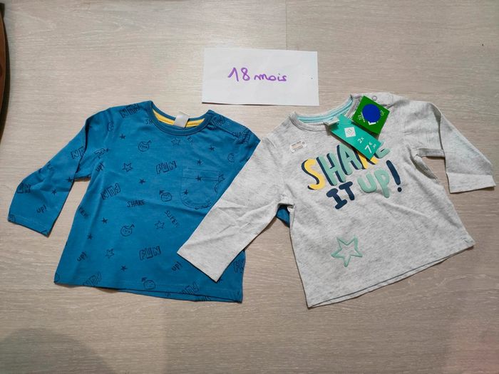 T-shirt à manches longues 18 mois garçon neuf