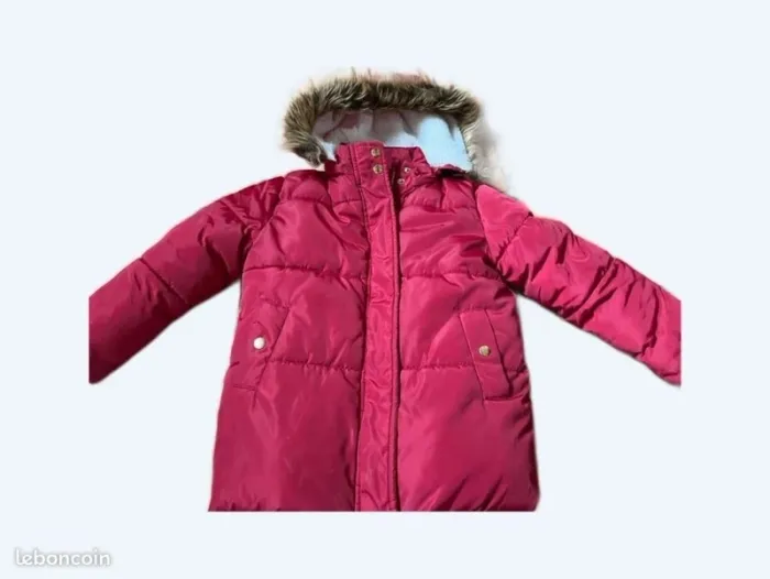 Manteau rouge chaud Monoprix 6 ans