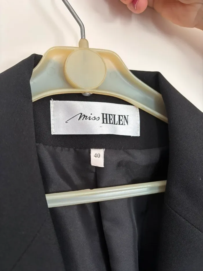 veste de blazer noir vintage taille 40 Miss Helen - photo numéro 3