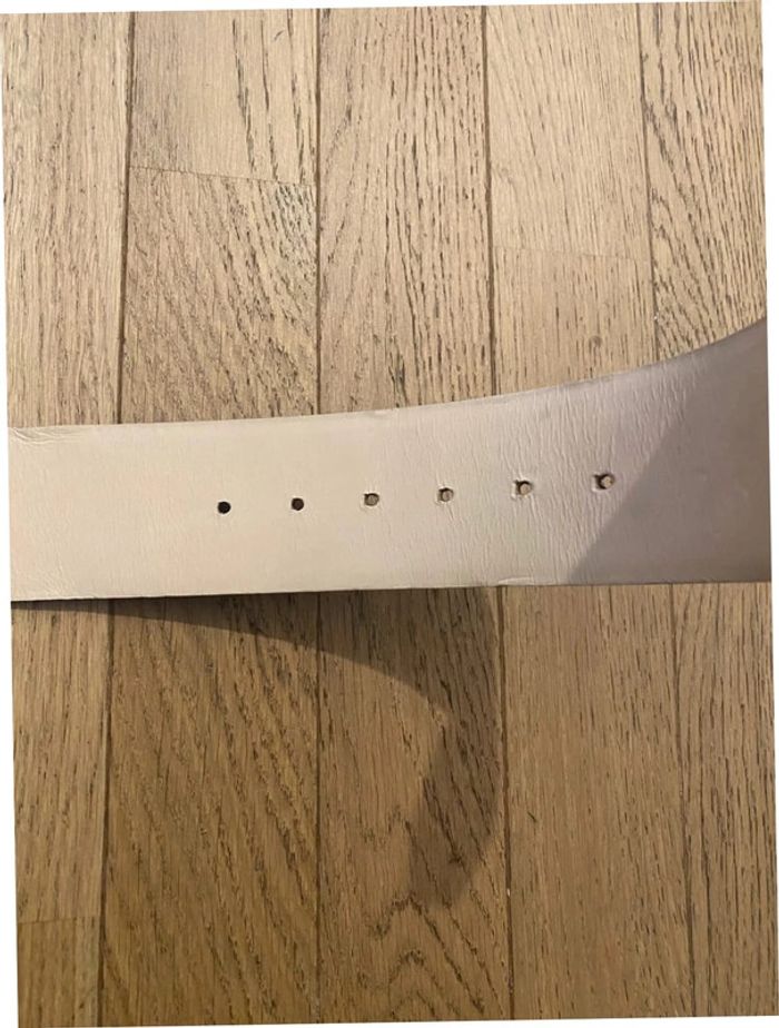 Ceinture noire large en cuir vernis effet croco Max Mara neuve - photo numéro 7