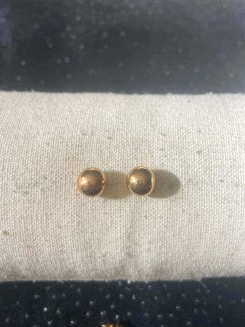 Boucles d'oreilles perles dorées 8mm