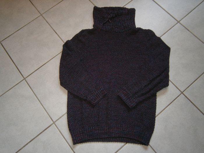 Pull ML col roulé chiné noir MEDECINE Taille XL