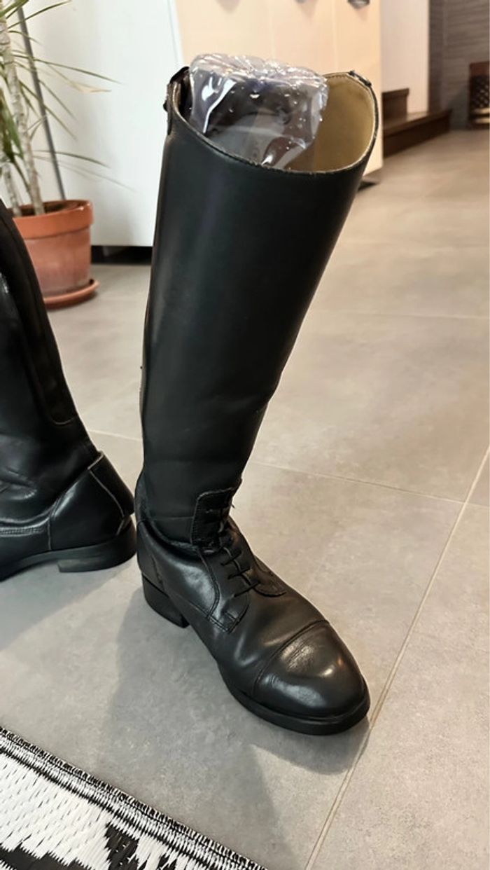Bottes d’équitation en cuir noir - photo numéro 6