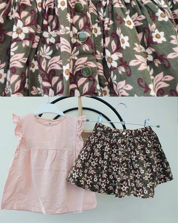 36 mois 3 ans ensemble été teeshirt Kiabi et jupe Tape à l'oeil