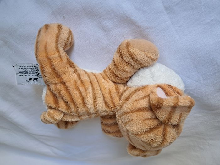 Peluche nounours chat roux orange tigré yeux verts Chilie Russ Berrie - photo numéro 8