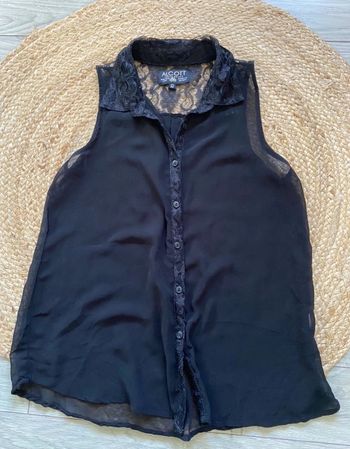 🤍 Jolie Tunique chemise chemisier sans manche Taille M 🤍