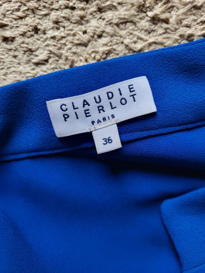 Robe chic bleu électrique Claudie Pierlot - Neuve avec ceinture - photo numéro 11