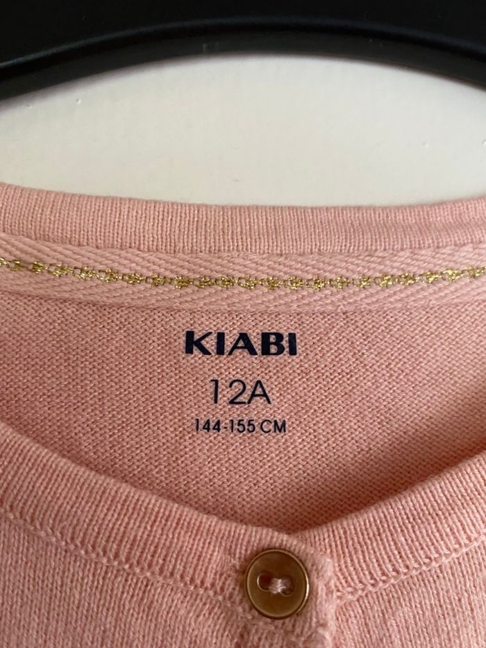 Gilet pour fille couleur vieux rose. Taille 12 ans.  KIABI - photo numéro 3