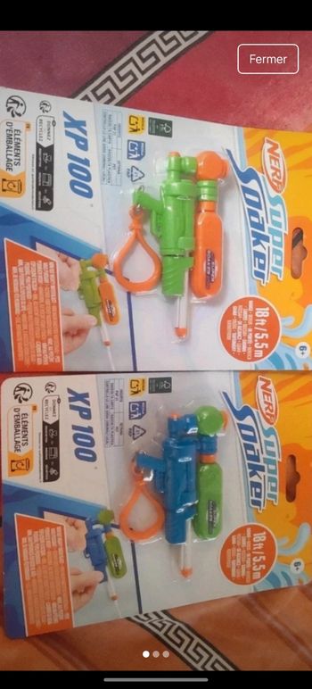 Lot de 2 pistolets nerf miniature