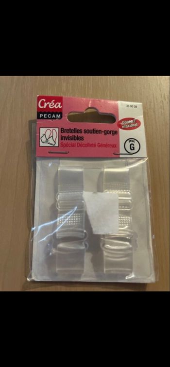 1 lot de 2 bretelle transparente 
