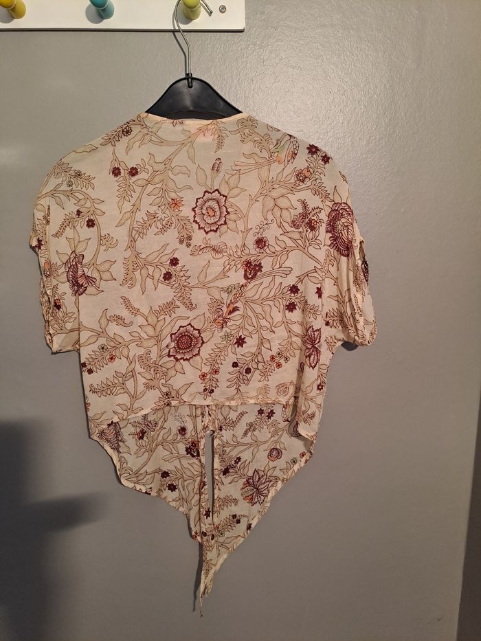 Chemisier femme beige à motifs - Marque PSG - Taille 36 - Très bon état. - photo numéro 8