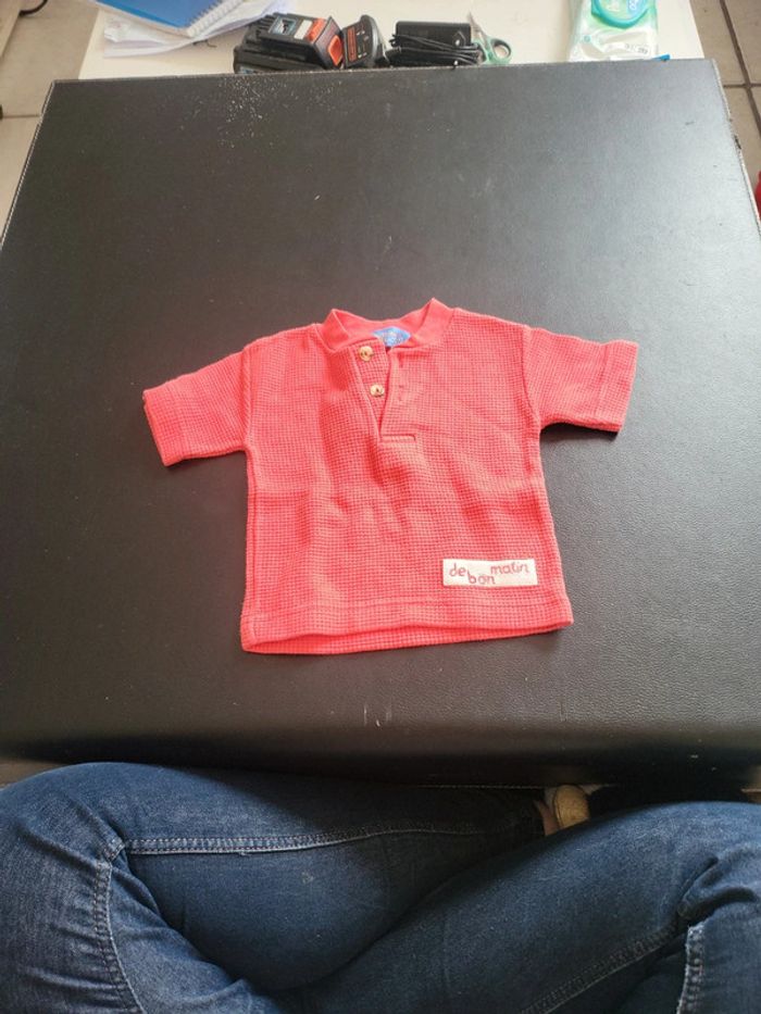 Haut manche courte rouge 3M de bon matin