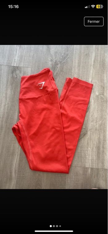 Leeging de sport gymshark corail taille XS