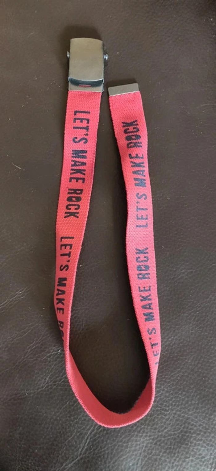 Ceinture toile rouge let's make rock