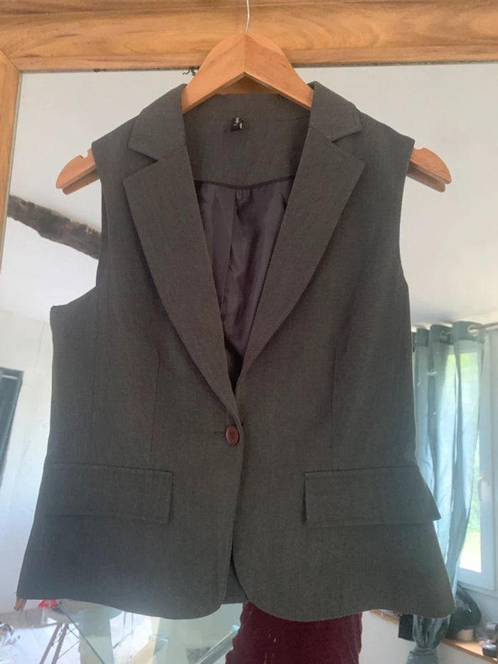 Veston beyoung gris foncé taille 38 - photo numéro 2
