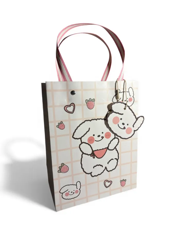 Sac cadeau MIKIREI lapin 18 x 23 x 10 cm Neuf