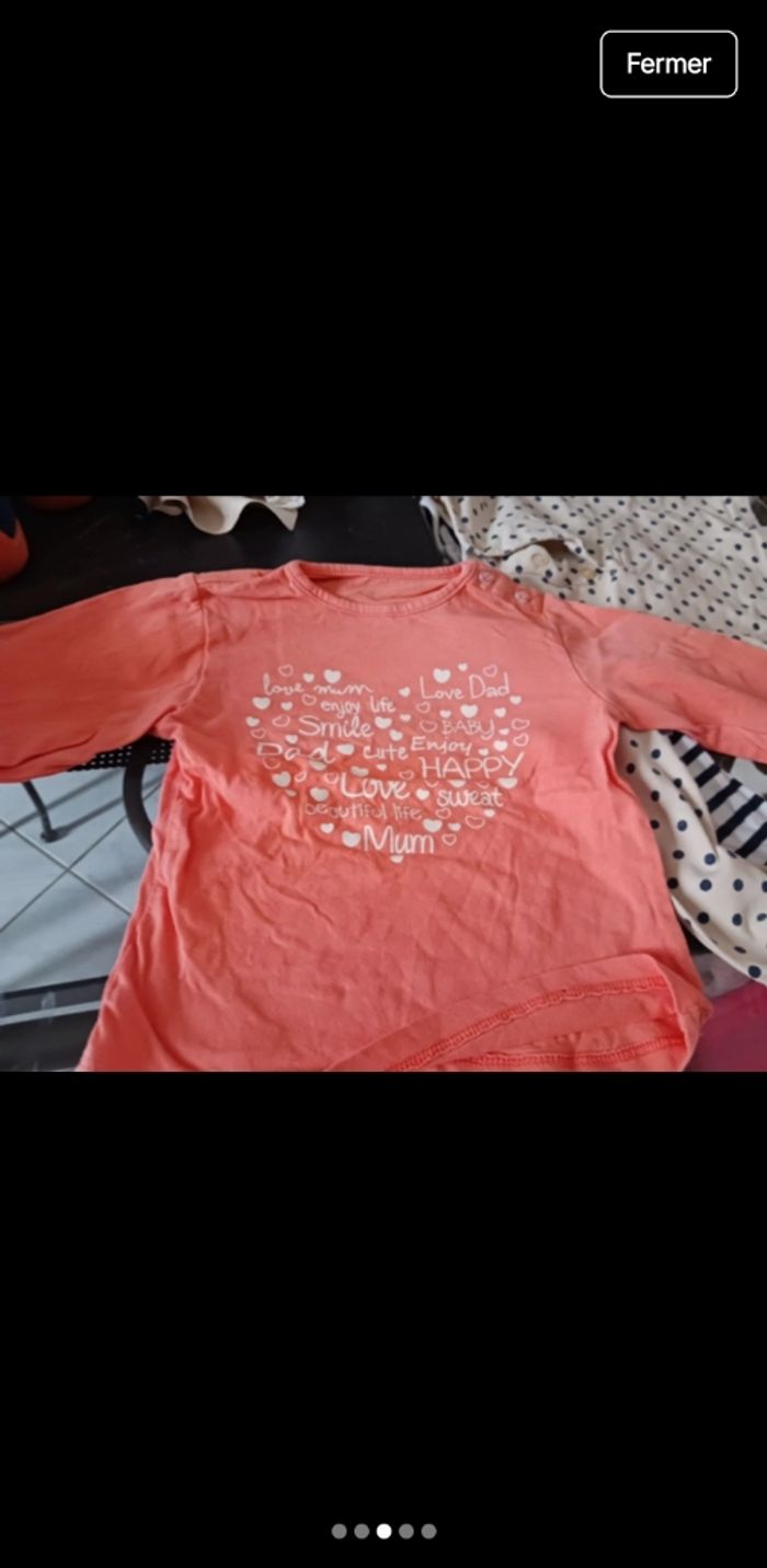 Lots tee short manche longue taille 12 mois - photo numéro 3