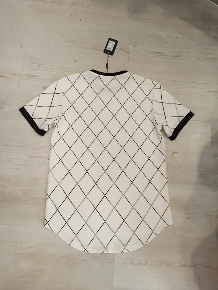 Tee shirt uni blanc avec imprimés noir homme xxl - photo numéro 3
