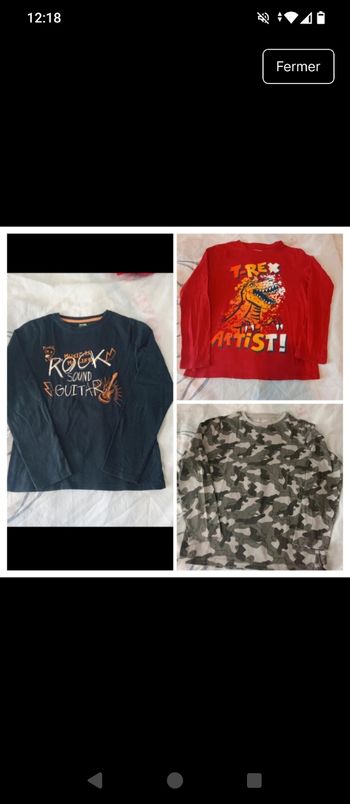 Lot 3 tee-shirt manche longue 