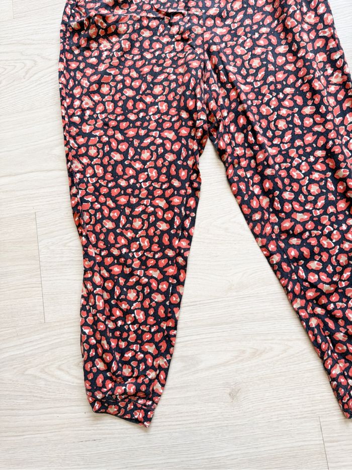 Pantalon à motifs corail noir pimkie taille 36 S - photo numéro 4