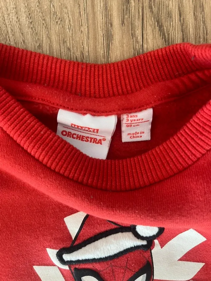 Pull Noël spider man x orchestra 3 ans - photo numéro 2